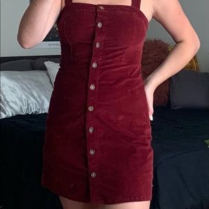 Corduroy Button Down Mini Dress